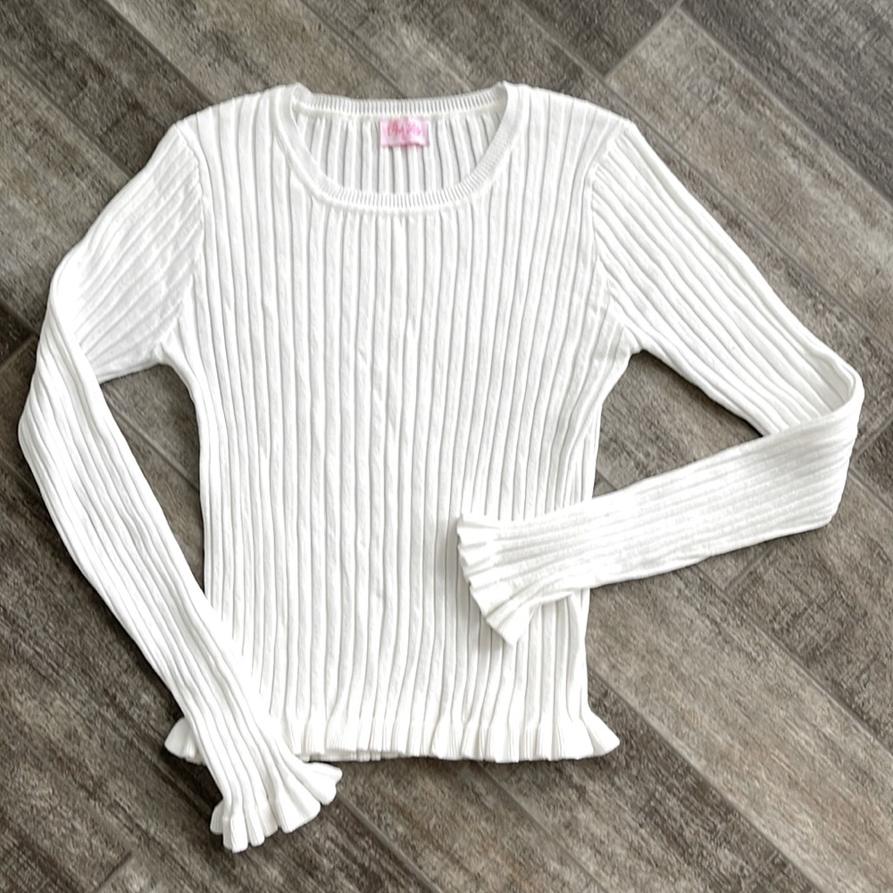 Pink Lily Ribbed long sleeve top